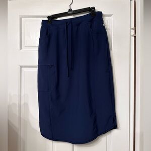 Navy blue scrub skirt